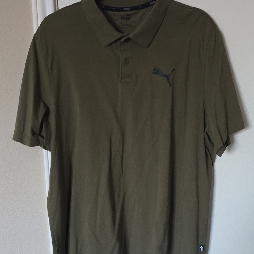 Puma Men's Green Polo Shirt